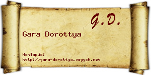 Gara Dorottya névjegykártya